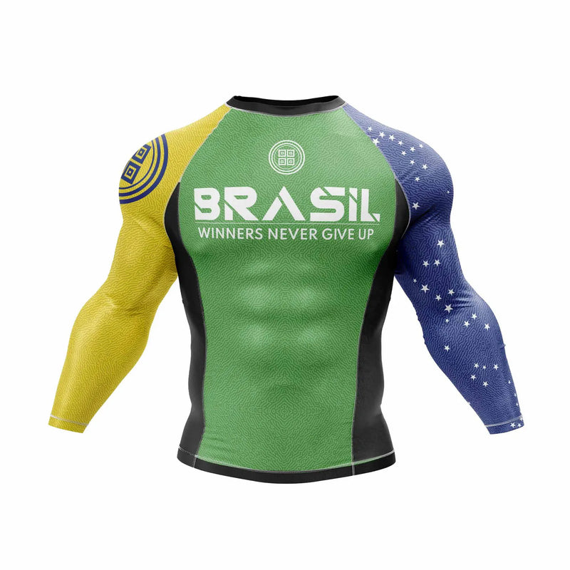 Rashguard Manga Longa Básica Brasil Nikkyo