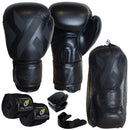 Kit Olimpo Power-X: Luva, Bandagem, Bucal e Estojo para Boxe e Muay Thai